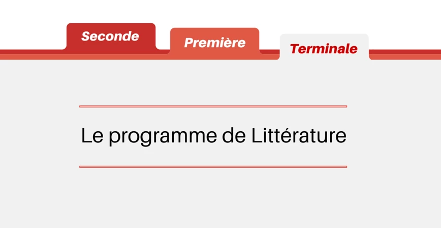 Littérature au lycée : Programme terminale L